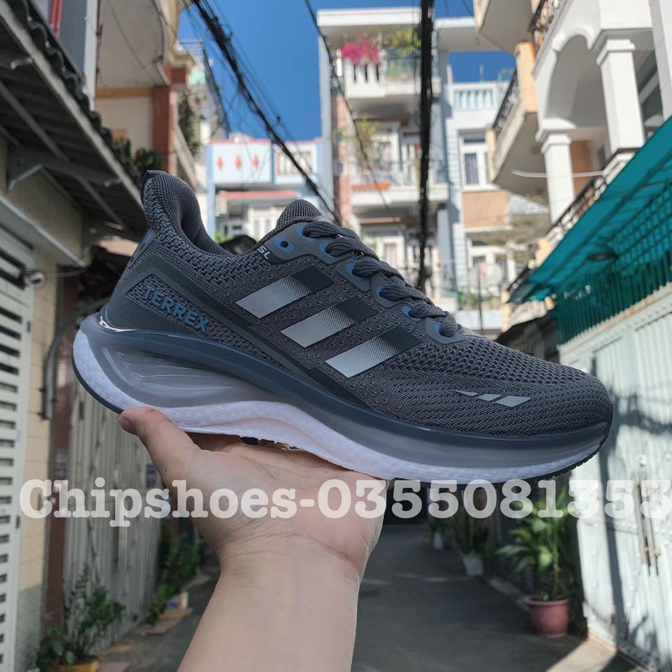 giày chạy bộ adidas 3 sọc eq21 grey